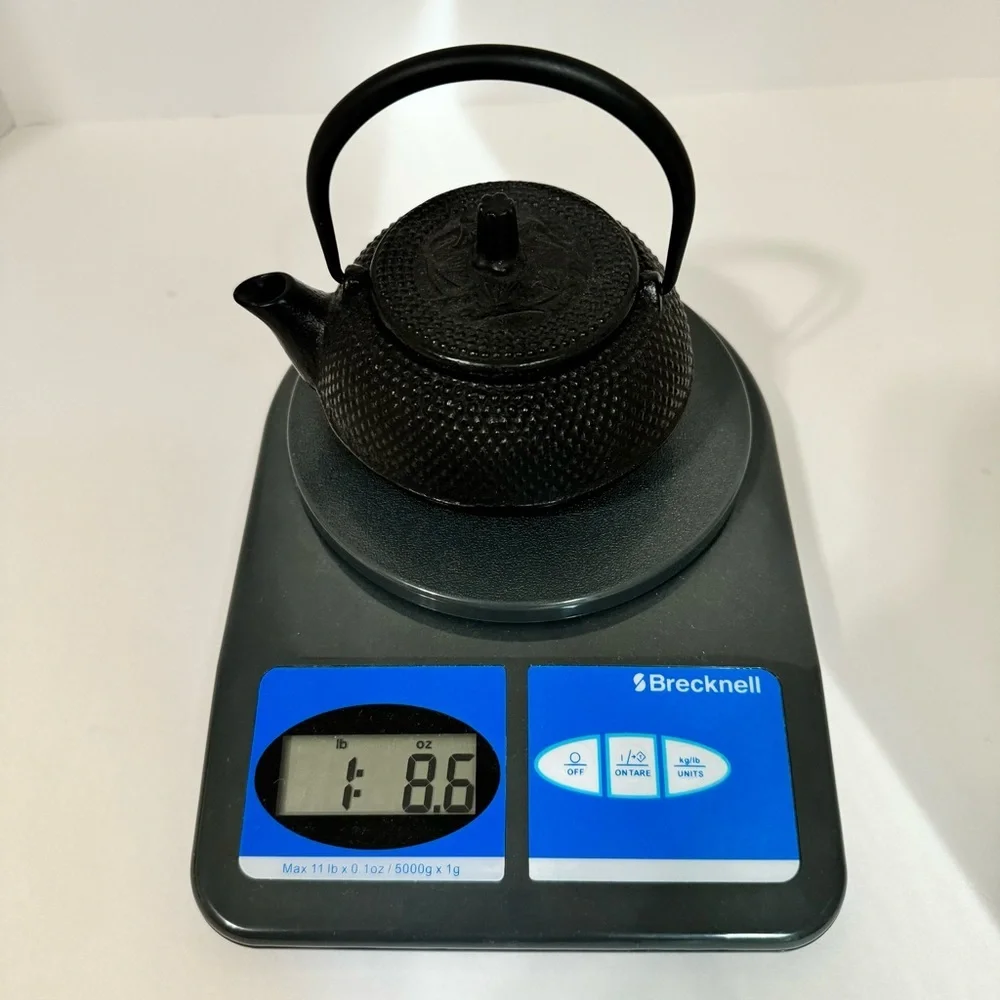 Japanese Cast Iron Arare Hobnail Tetsubin Style Teapot Infuser Black Made Japan